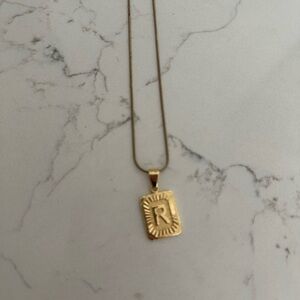 “R” Pendant Necklace